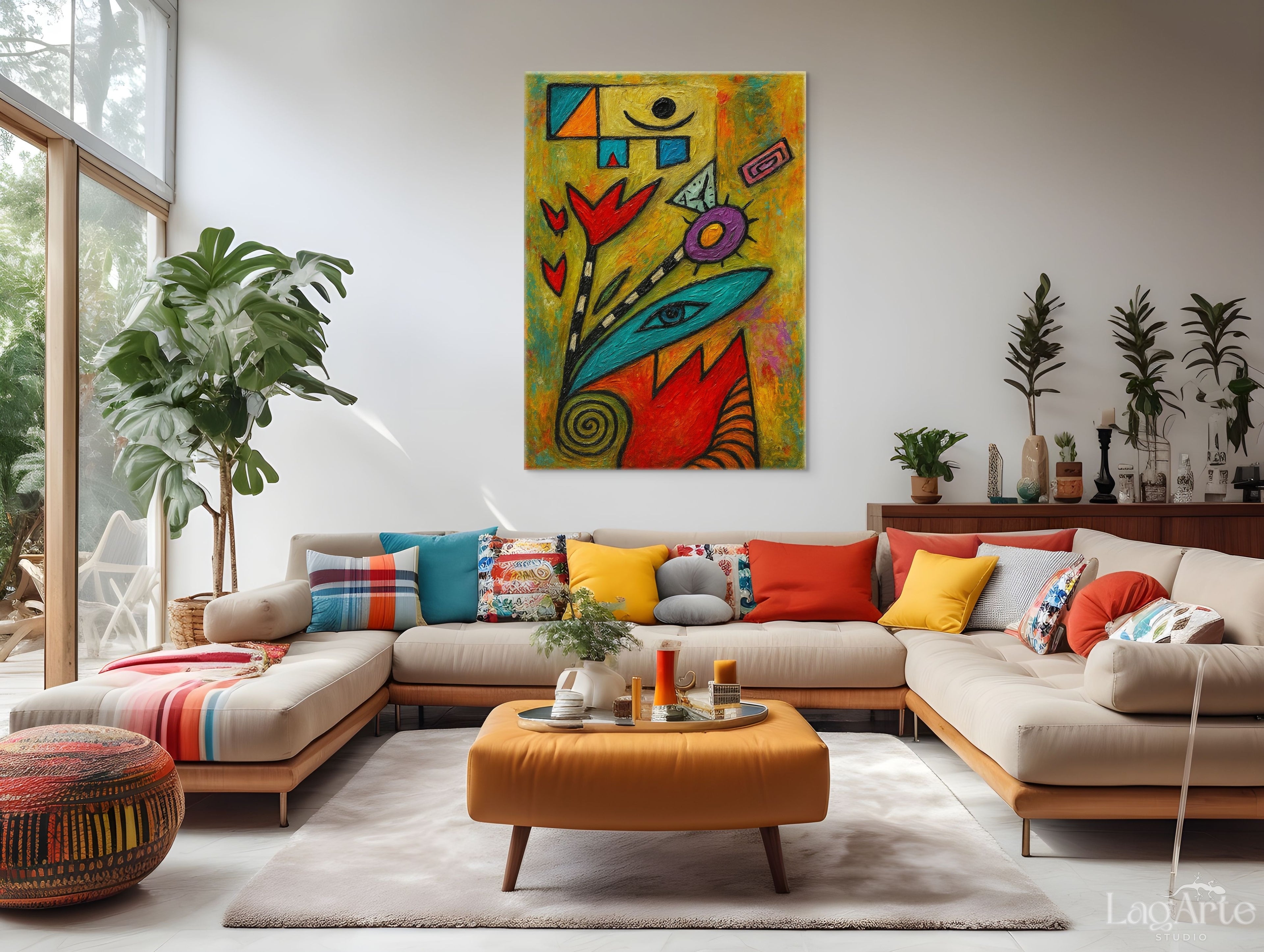 boho abstract wall art