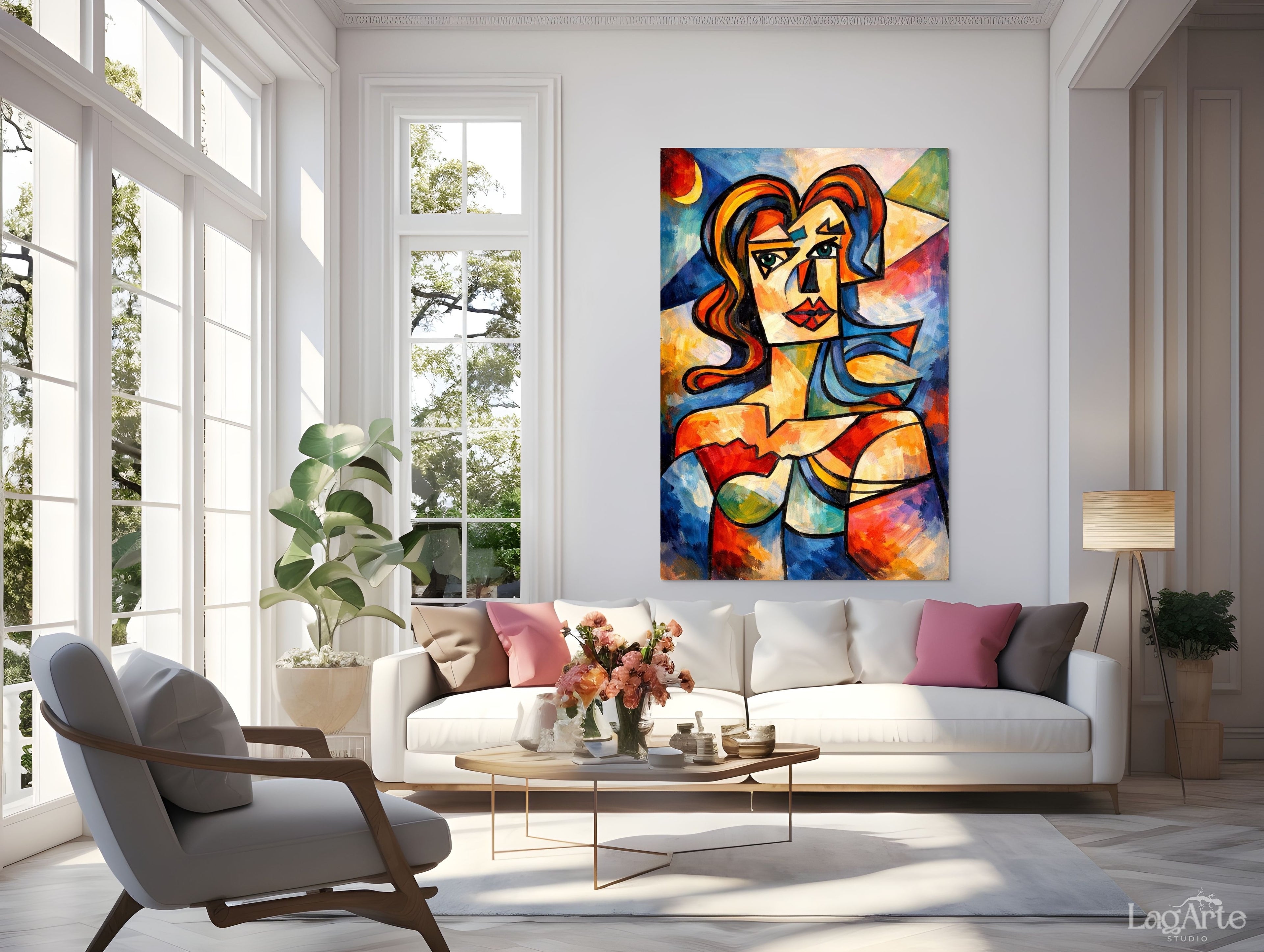 cubist female portrait