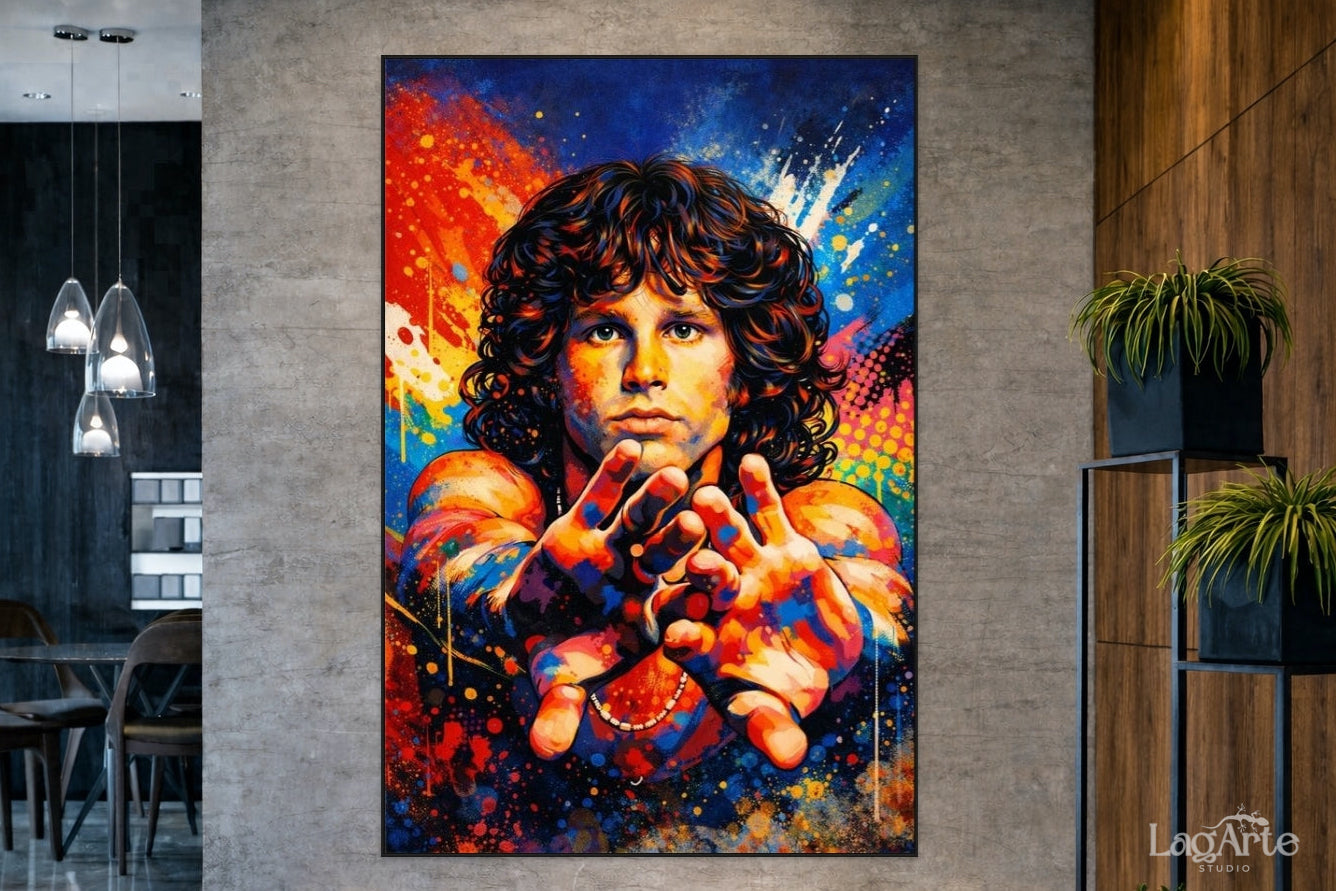 jim morrison pop art canvas wall art