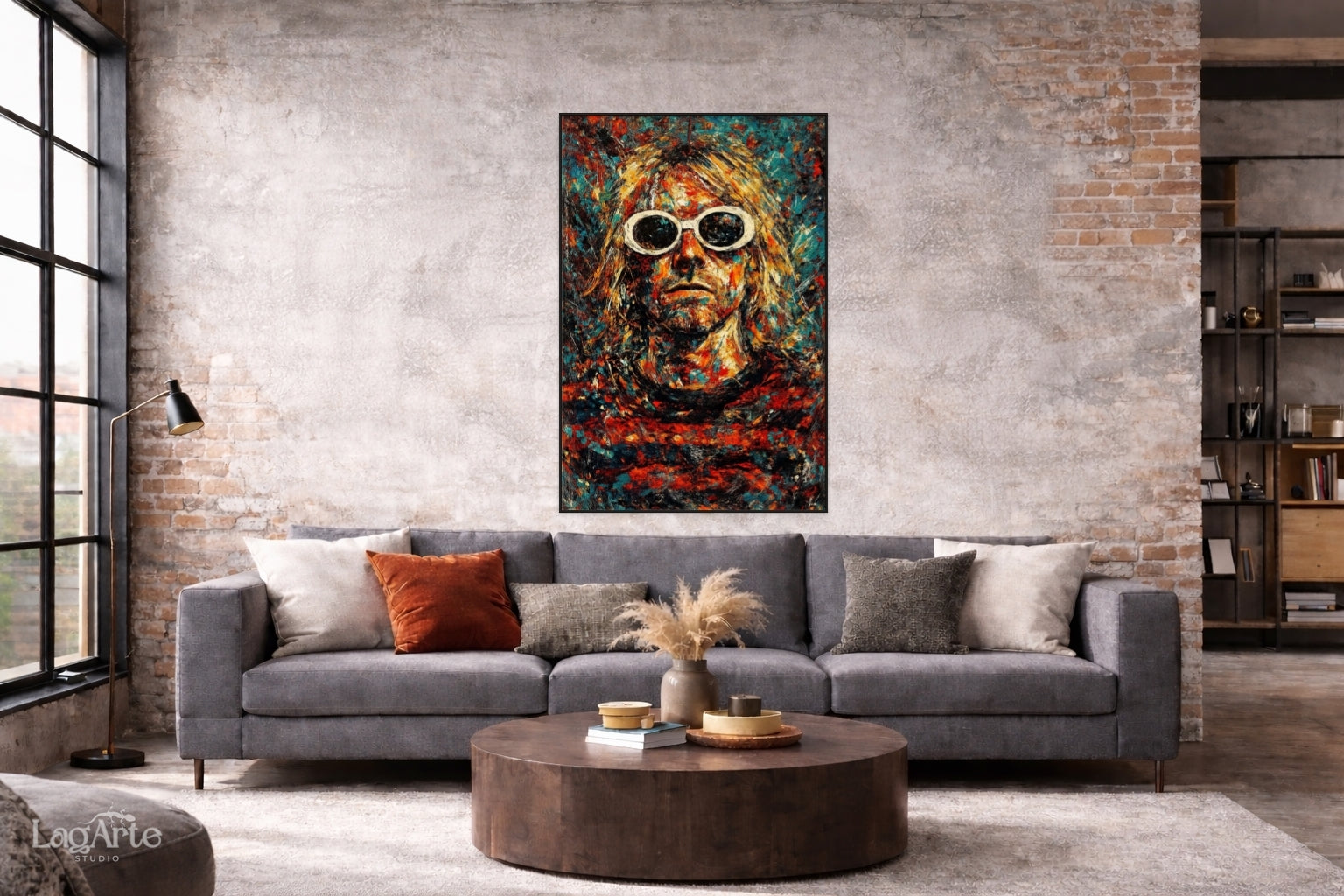 expressionist kurt cobain canvas wall art