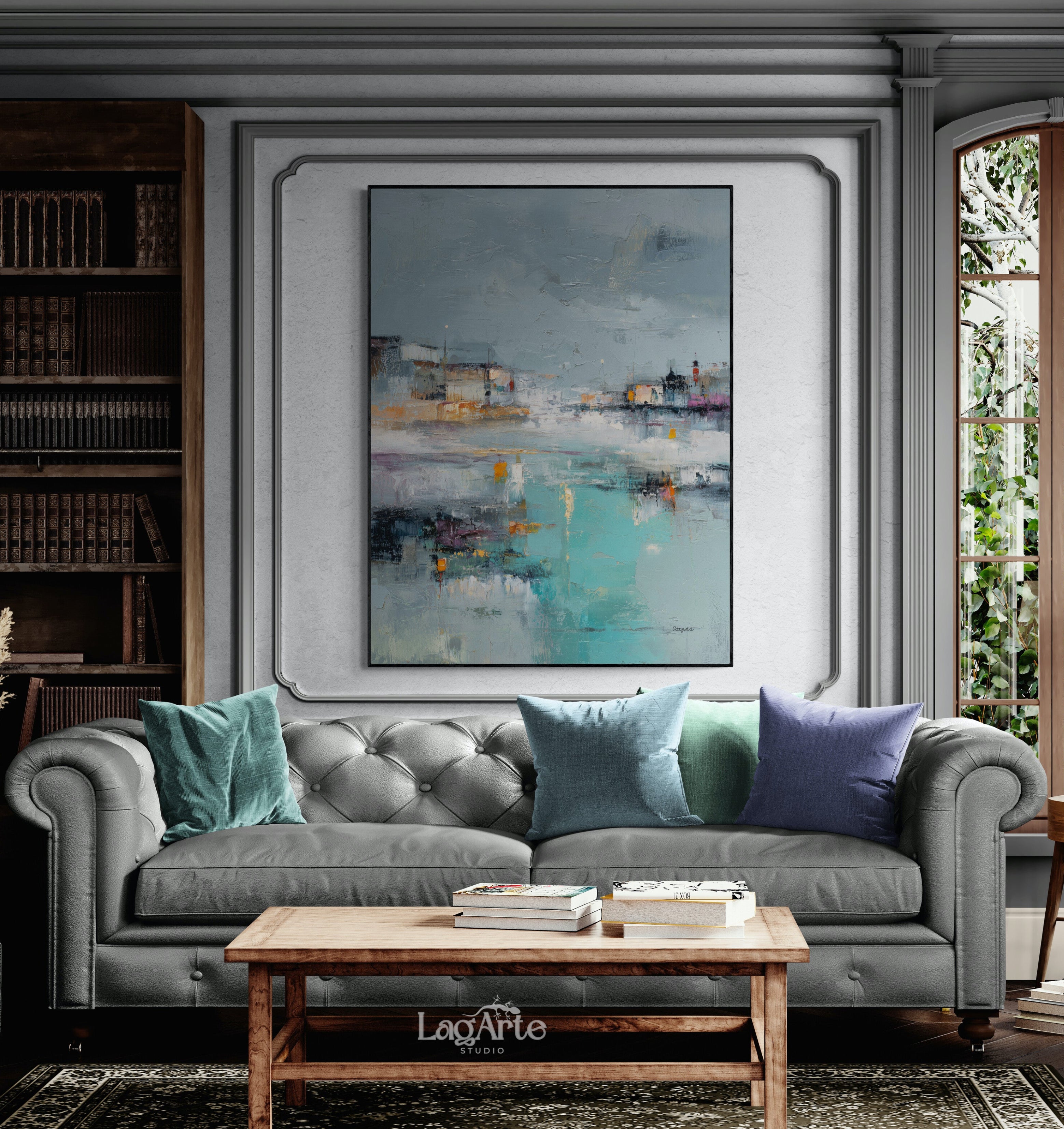 contemporary cityscape canvas wall art